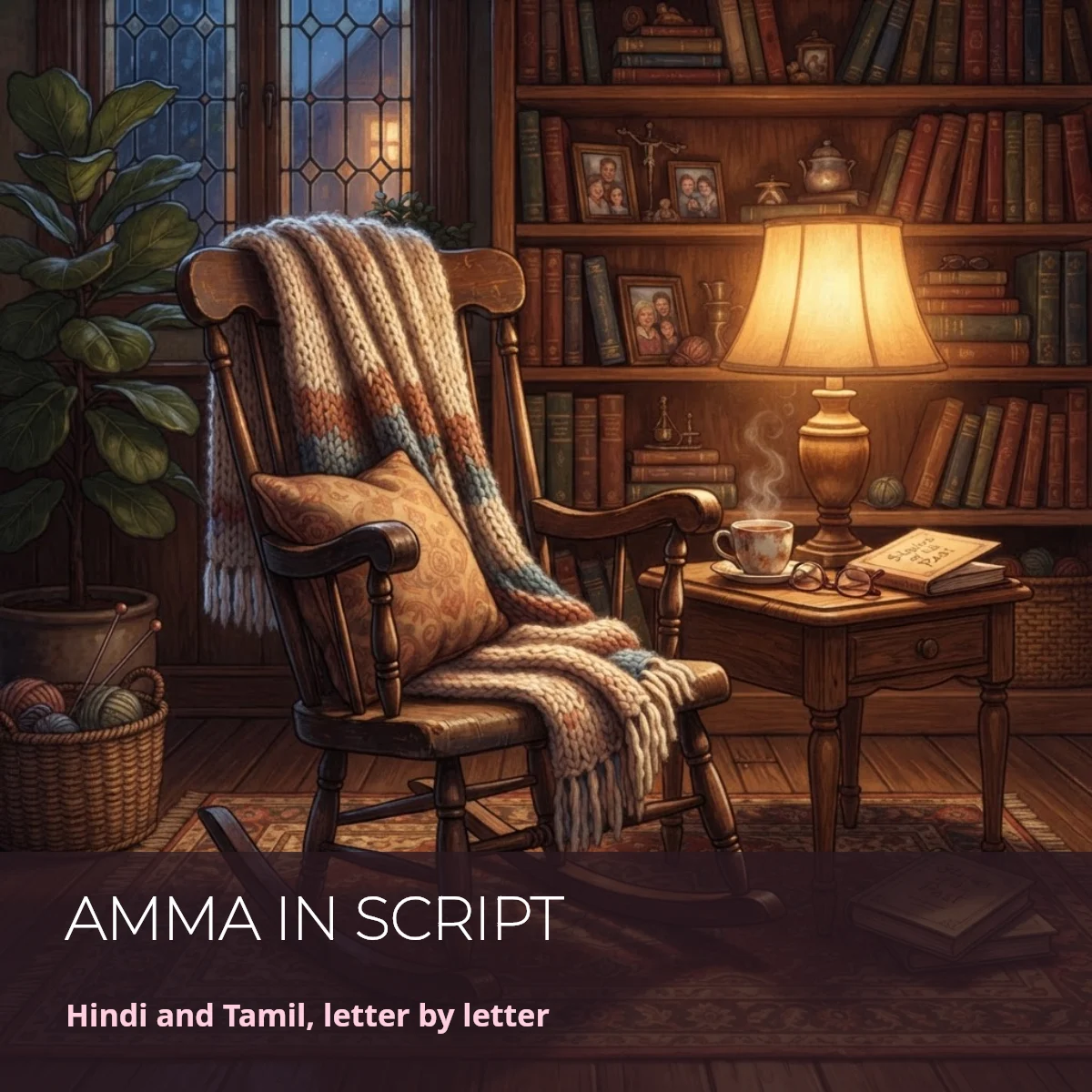Amma written in Hindi and Tamil, each letter shown with its Unicode code point