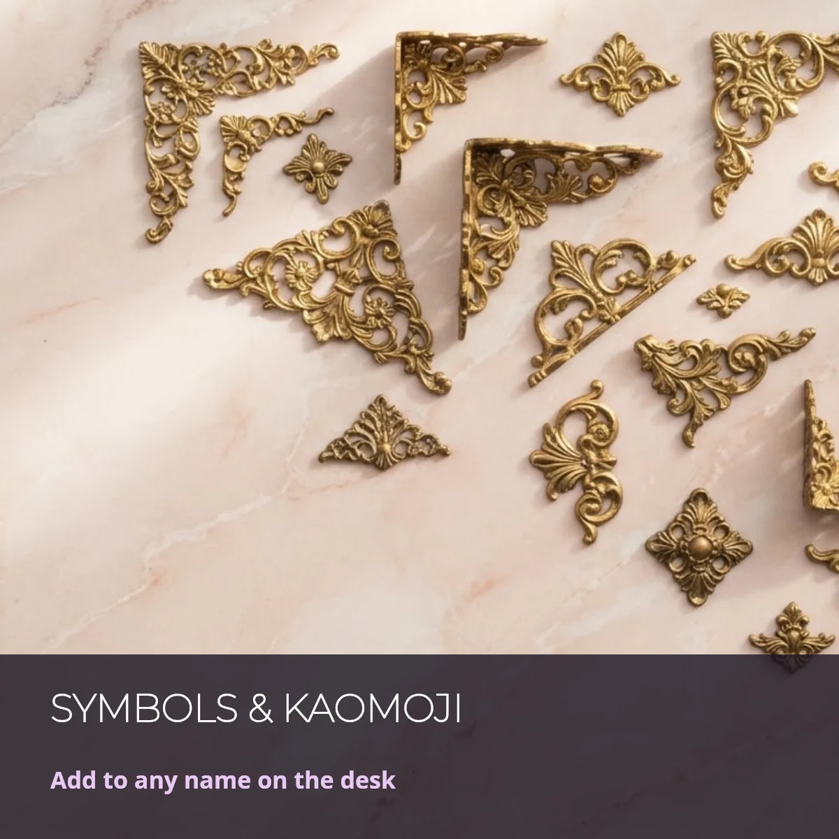 Symbol, kaomoji and emoji chips shared across the Nikfaindar name pages