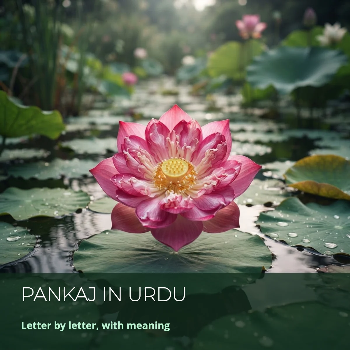 Pankaj written in Urdu, each letter shown with its Unicode code point